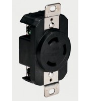 3 Wire 30A/125V Black Locking Receptacle Part # 305CRRB