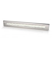 White LED Waiheke Strip Lamp - Stainless Steel Rim
