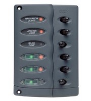 Contour Switch Panel, Waterproof 6 Way Part # CSP6
