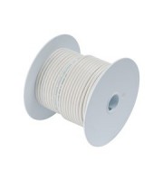 Tinned Copper Wire, 18 AWG (0.8mm²), White - 35ft Part # 180903